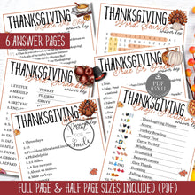 Thanksgiving Games For Adults Printable