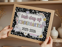 Last Day Of Kindergarten Sign Pastel PRINTABLE, Last Day Of School Sign For Girl Photo Prop