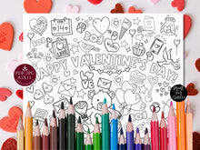 Valentines Day Bear Hearts Placemat For Kids