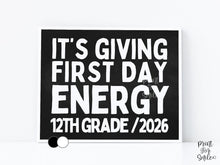 Funny First Day of 12th Grade Sign Printable, Back to School Sign, Clean + Chalkboard 1st Day Twelfth Grade Poster for Boy or Girl