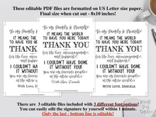 PRINTABLE Graduation Thank You Sign, Party Decorations Personalizable DIY, To My Family And Friends