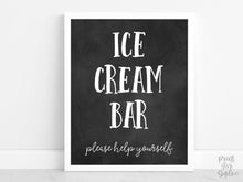 Ice Cream Bar Sign, PRINTABLE Graduation Sign, Chalkboard Graduation Party Decorations, Table Sign, Grad Party Decor