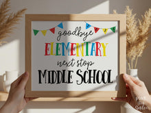 Colorful 5th Grade Graduation Sign, Last Day Of Elementary School Printable, Minimal School Photo Prop