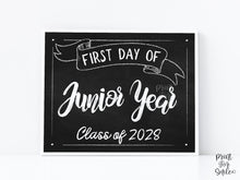 First Day Of Junior Year Sign PRINTABLE Chalkboard, Class Of 2028, 11th Grade School Sign, Photo Prop, Instant Download