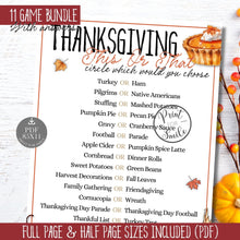 Thanksgiving Games For Adults Printable