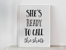 PRINTABLE She Is Ready To Call The Shots Sign, Nurse Graduation Party Sign, Party Decorations, Table Sign, Grad Party Decor