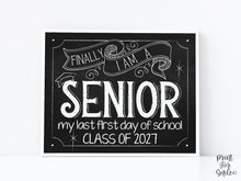 First Day Of Senior Year Class Of 2027 Sign, 12th Grade PRINTABLE Last First Day Of School Sign