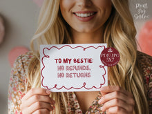 Galentines Day Bestie Card PRINTABLE Trendy Cute Gift