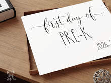 First Day Of Pre-K Sign PRINTABLE Back To School Sign Photo Prop