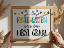 Colorful Last Day Of Kindergarten Sign, Kindergarten Graduation Printable, Minimal School Photo Prop
