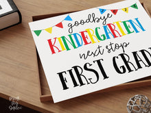 Colorful Last Day Of Kindergarten Sign, Kindergarten Graduation Printable, Minimal School Photo Prop