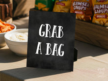 Grab A Bag Sign Chips Bar Sign Graduation Sign PRINTABLE, Graduation Decorations, Table Sign, Grad Party Decor, Chalkboard
