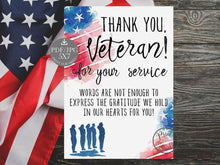 Thank You Veterans Day Card PRINTABLE Thank You For Your Service Military