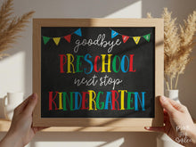 Last Day Of Preschool Sign, Preschool Graduate Printable, Colorful Chalkboard School Photo Prop