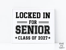 First Day Of Senior Year Sign Boy Girl Printable, 1st Day 12th Grade Bold Clean Minimalist Back To School Sign