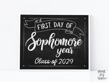 First Day Of Sophomore Year Sign PRINTABLE Chalkboard School Sign, 10th Grade, Instant Download, Class Of 2029