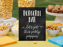 Popcorn Bar Sign PRINTABLE Graduation Sign, Grad Party Decor, Table Sign, College Graduation, Chalkboard