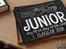 First Day Of Junior Year Sign, Class Of 2028 Sign, 11th Grade PRINTABLE Chalkboard School Sign