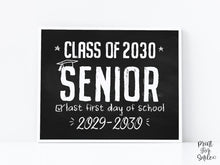 First Day Of Freshman Year Sign BUNDLE High School Signs, Class Of 2030, 9th Grade Sign, PRINTABLE Photo Prop, Chalkboard Modern Rustic