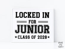 First Day Of Junior Year Sign Boy Girl Printable, 1st Day 11th Grade Bold Clean Minimalist Back To School Sign