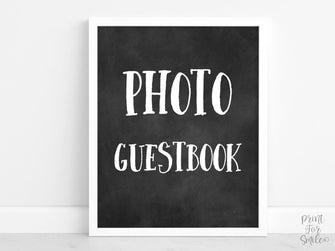 Photo Guestbook Sign, PRINTABLE Graduation Decor, Grad Party Decorations, Chalkboard Graduation Sign