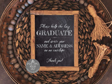 Graduation Name And Address Sign, PRINTABLE Envelope Station Sign, Chalkboard Party Decoration