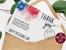 Veterans Day Card PRINTABLE