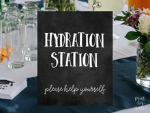 Hydration Station Sign PRINTABLE Graduation Party Sign, Party Decorations, Table Sign, Grad Party Decor, Chalkboard