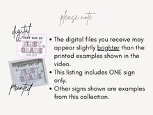 First Day Of Sophomore Year Sign Glitter PRINTABLE Back To School Sign Whimsical Bold Modern Elegant Girl Photo Prop Class Of 2029