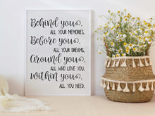 Behind You All Your Memories Sign Graduation Gift Before You All Your Dreams Around You All Who Love You Within You All You Need PRINTABLE