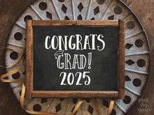 PRINTABLE Congrats Grad Sign, Class Of 2025, Graduation Sign, Congrats Grad Party Decorations