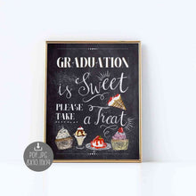PRINTABLE Graduation Is Sweet Please Take A Treat Sign Chalkboard