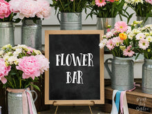 Flower Bar Sign Graduation Sign PRINTABLE, Chalkboard Decorations, Grad Party Decor