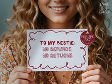 Galentines Day Bestie Card PRINTABLE Trendy Cute Gift