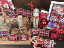 Printable Hot Cocoa Bar Labels and Signs Plaid Design - 56 Labels + 2 Signs  Christmas Party Decorations - DIY PDF