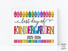 Last Day Of Kindergarten Sign Fun PRINTABLE, Colorful Photo Prop, End Of School Year, 2026