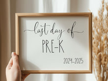 Last Day Of Pre-K Sign Printable 2025
