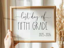 Last Day Of 5th Grade Sign Fifth School 2026 Printable