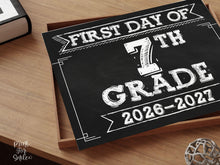 First Day Of 7th Grade Sign PRINTABLE, Seventh Grade School Sign, 1st Day Chalkboard 2026