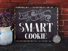 She Is One Smart Cookie Sign Graduation Chalkboard PRINTABLE, Cookie Bar Decor