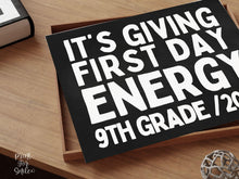 Funny First Day of 9th Grade Sign Printable, Back to School Sign, Clean + Chalkboard 1st Day Ninth Grade Poster for Boy or Girl