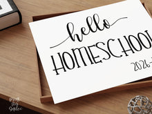 Hello Homeschool Sign Printable, First Day Of Homeschool, Back To School Sign, Clean, Instant Download