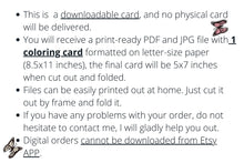 Happy Thanksgiving Coloring Card PRINTABLE Turkey Coloring DIY For Kids