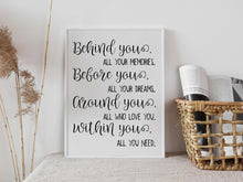 Behind You All Your Memories Sign Graduation Gift Before You All Your Dreams Around You All Who Love You Within You All You Need PRINTABLE