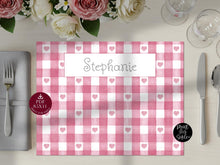 Watercolor Valentine's Day Placemat Personalizable PRINTABLE Kids Party Decor, Custom  Name, Hearts, Editable PDF, Birthday