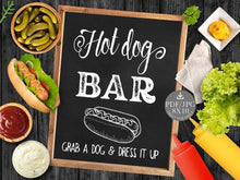 Graduation Hot Dog Bar Sign PRINTABLE Graduation Party Decorations