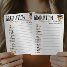 Graduation Emoji Game Pictionary Game Printable College Graduation Party