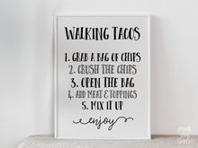 PRINTABLE Walking Tacos Bar Sign Graduation Grad Party Decor, Table Sign, College Graduation