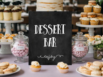 Graduation Dessert Bar Sign, PRINTABLE Graduation Sign, Chalkboard Graduation Party Decorations, Table Sign, Grad Party Decor