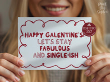 Cute Happy Galentines Day Card PRINTABLE, Trendy Best Friend Card Gift, BFF Card